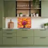 Dahlia - Bloem - Oranje keuken achterwand 2 middel -sfeer3