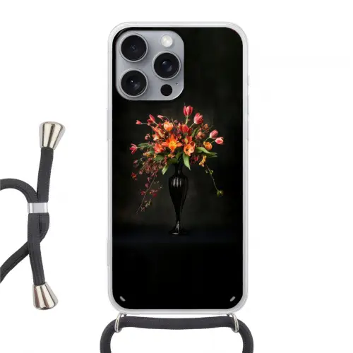 Sierlijk - Boeket - Vaas Hoesje iPhone 16 Pro Max met koord klein -3d