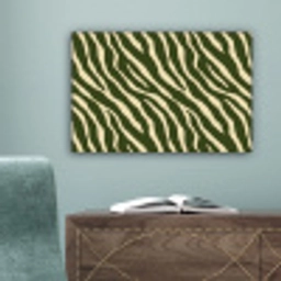 Zebra - Patroon - Groen canvas 2cm klein 34 -sfeer4
