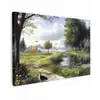Zandpad - Groen landschap - Water canvas 2cm klein -z3d