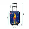 Raket - Sterren - Planeet - Ruimte Kinderkoffer - Zwart klein -productfoto_formaten