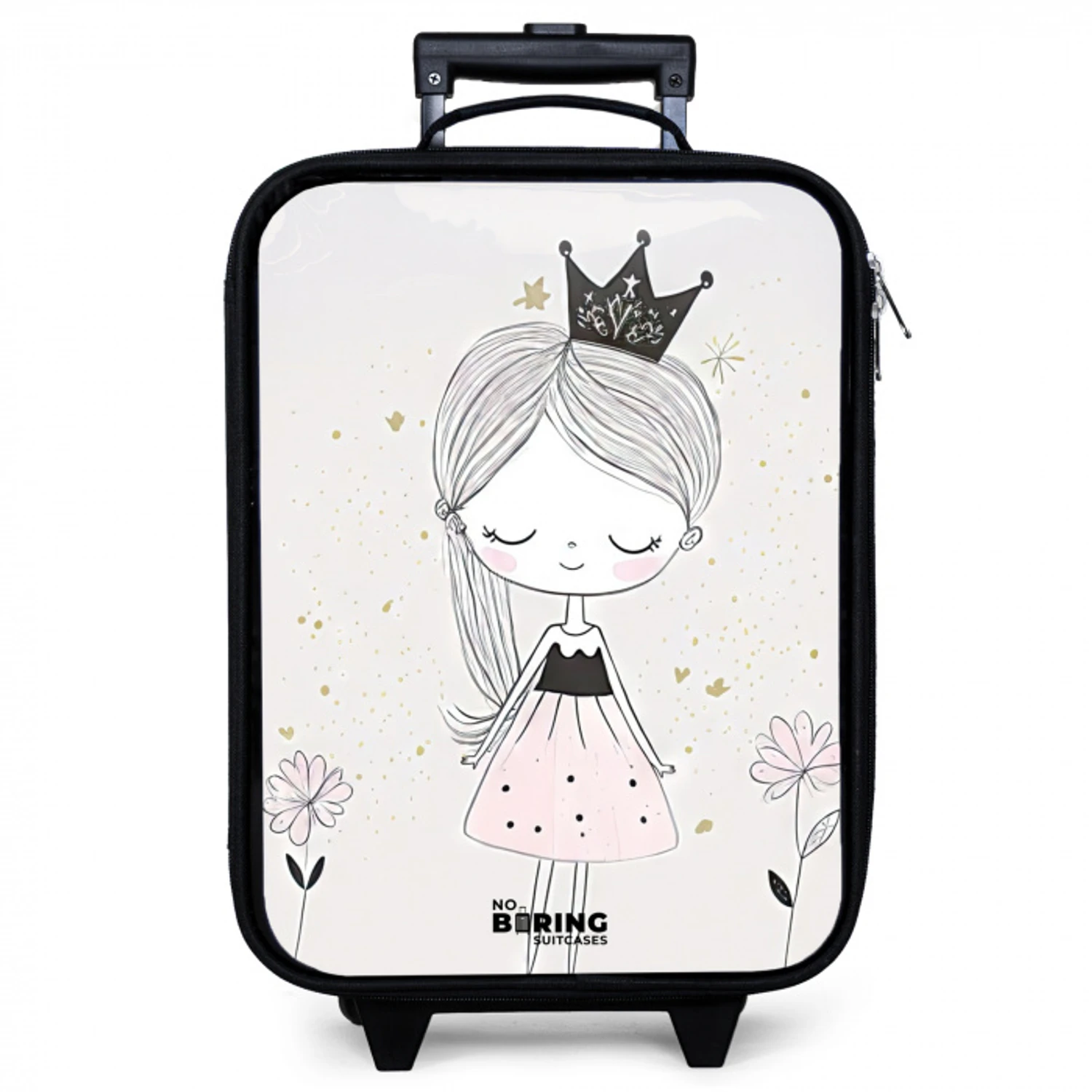 Prinses met zwart jurkje Kinderkoffer - Zwart klein -zzz_website3d