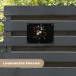 Bloemstuk - Vaas - Zwart tuinposter los doek klein -sfeer3