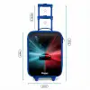 Sportwagen - Lichtstralen - Neon - Blauw Kinderkoffer - Blauw klein -productfoto_formaten