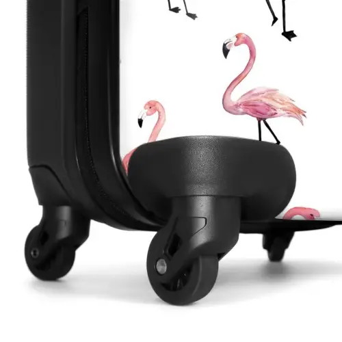 Flamingo feestje Koffer - NBS - Handbagage middel -wiel