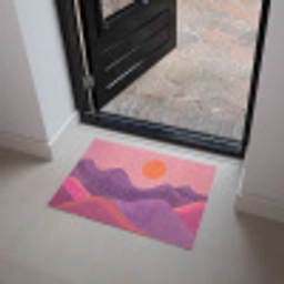 Zon - Heuvels - Paars - Abstract Deurmat klein -sfeer5