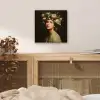 Bloemenstilte - Vrouw - Portret aluminium wit klein -sfeer3