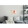 Vrouw - Douche - Roze Muursticker klein -slaapkamer