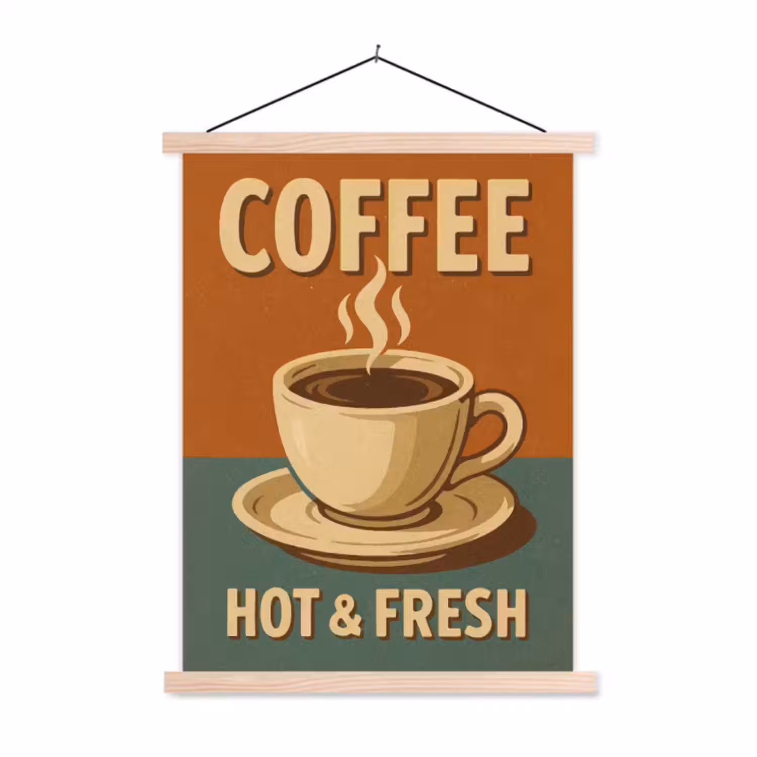 Schoolplaat - Koffie - Kop - Vintage - Quote