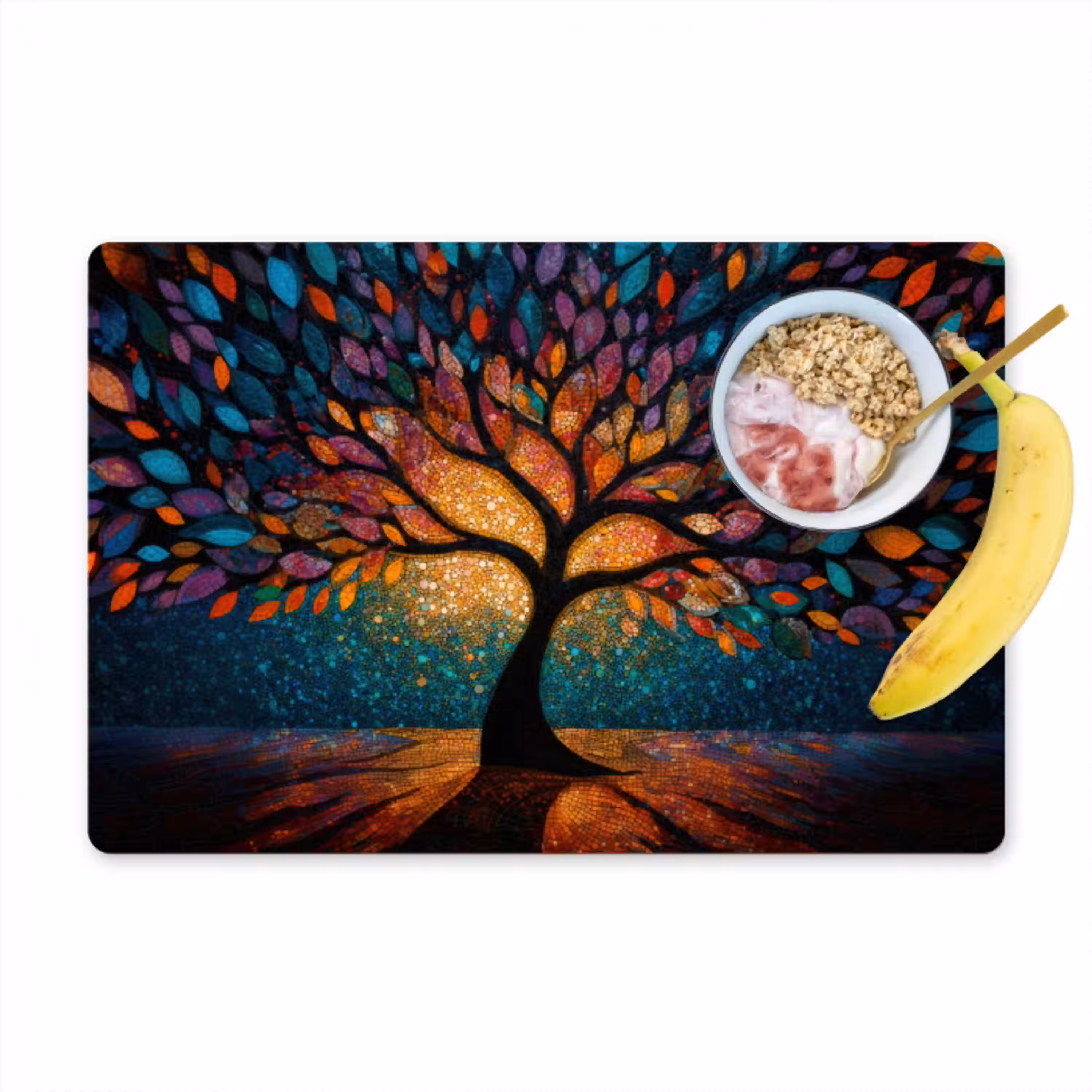 Mozaïek - Kleurrijk - Boom - Takken Placemat vinyl groot -zzzproduct_Kitchenyeah-website