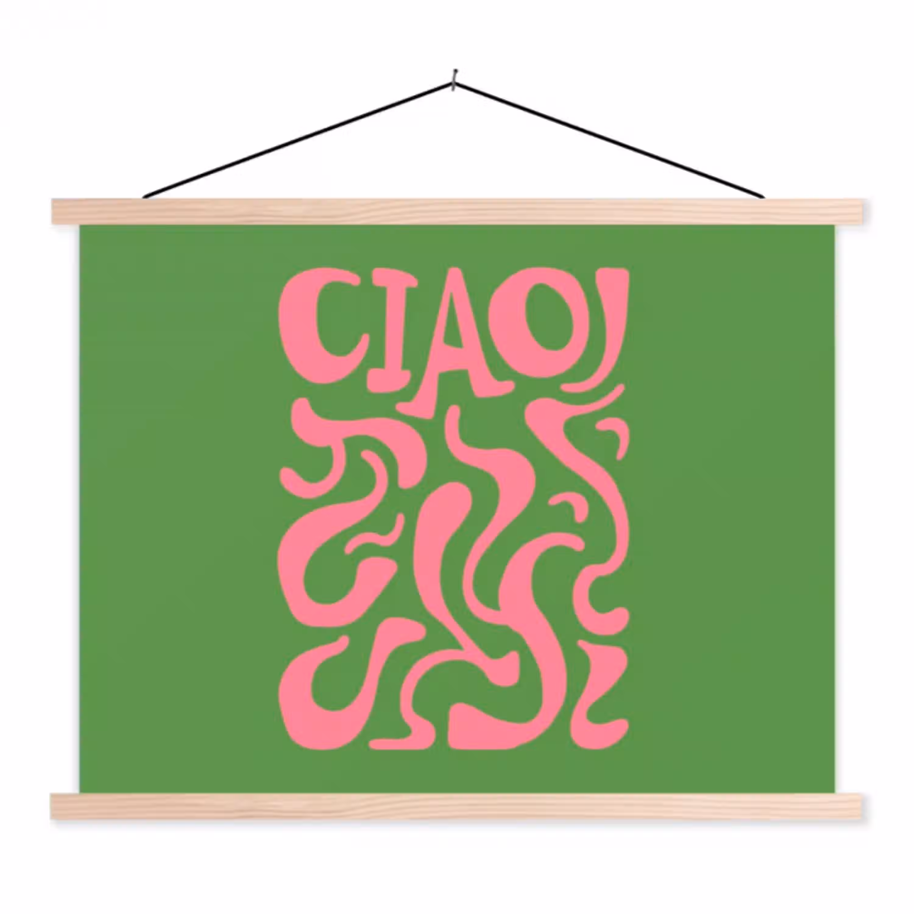 Abstract - Roze - Ciao - Vormen textielposter latten blank klein -3d