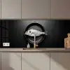 Pan - Vis - Zwart - Wit keuken achterwand 2 middel zz_3dshopping