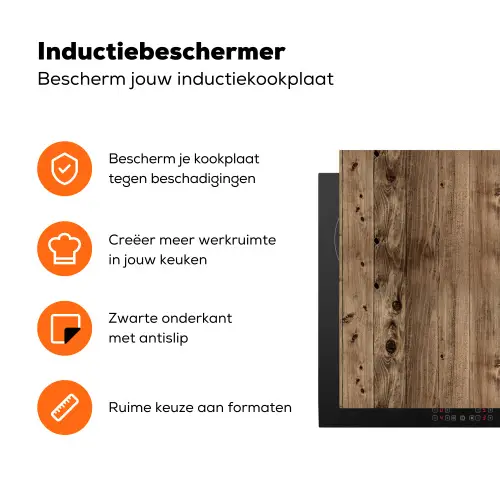 Eikenhout - Patronen - Planken Inductie beschermer vinyl 3mm klein 276 -zzzzzzz-td-ups
