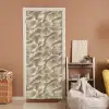 Waaierstructuren - Beige - Vezeltextuur deurposter klein 289 -sfeer1