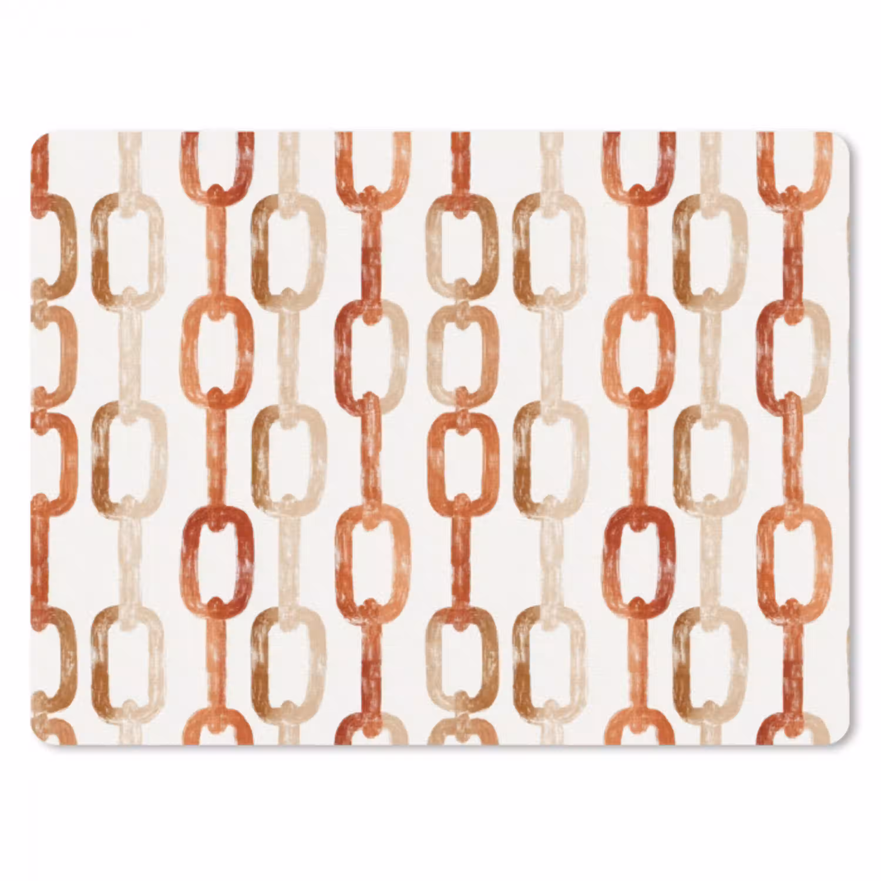 Schakels - Patroon - Aquarel - Terracotta muismat rubber klein 262 -3d