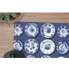 Borden - Floraal - Blauw muismat rubber klein 262 -closeup