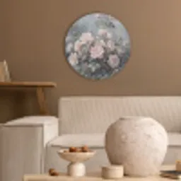 Rozen - Illustratie - Roze Akoestische PET Vilt - Rond klein -sfeer1