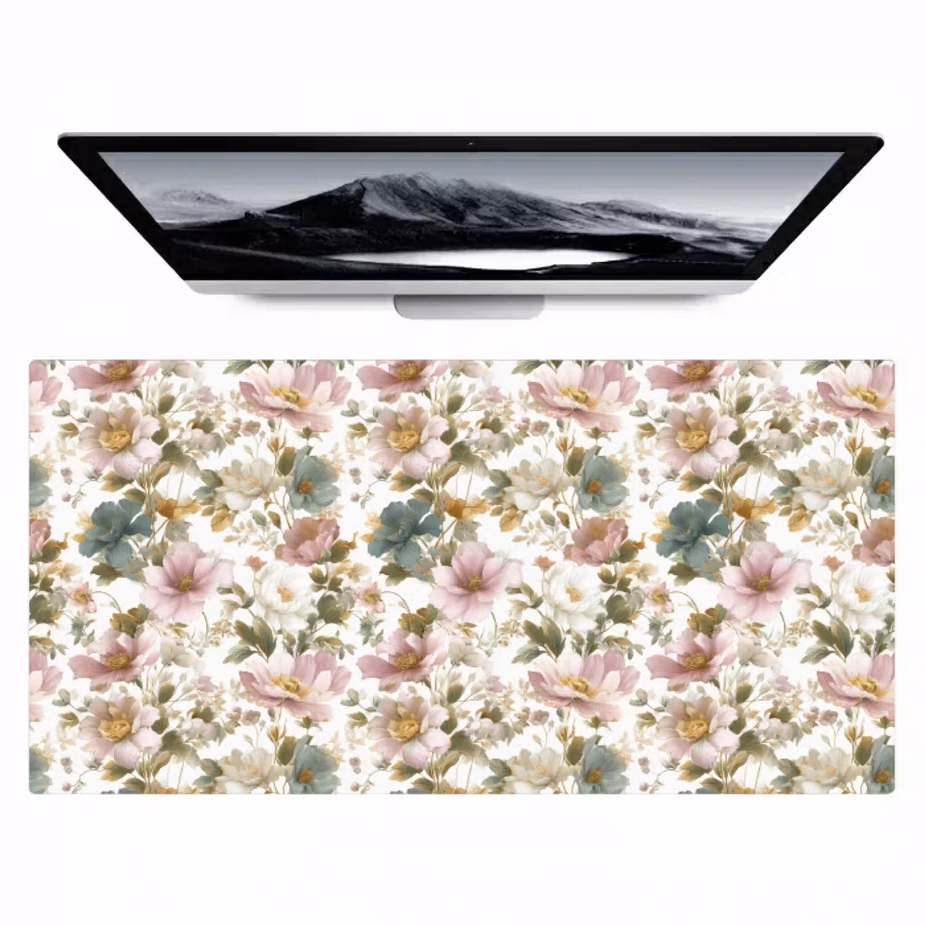Bloemen - Patroon - Pastel Muismat XXL klein 681 -zzz3d