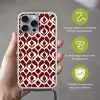 Rood - Druppelpatroon - Grafisch Hoesje iPhone 16 Pro Max met koord klein 804 -sfeer2_NL