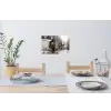 Eland - Auto - Gewei - Zwart - Wit Muursticker klein -eettafel