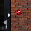 Rode bloemen - Modern Naambord Rond klein -sfeer1-rond-XS