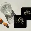 Gipskruid - Bloemetjes - Wit - Minimalistisch onderzetter kurk middel -sfeer4