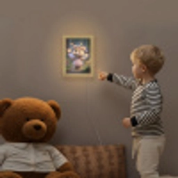 Teddybeer - Bloemenkrans - Vlinders - Elfenvleugels Light Box met kabel klein -sfeer4a_kind