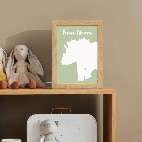 Dino - Triceratops - Dinosaurus - Groen Light Box met kabel (Kinderlampje) klein -sfeer2_kind