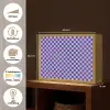 Dambord - Blauw - Patroon - Roze Light Box met batterij (Wandlamp kind) middel -USP_websiteoverzichtNL