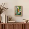 Roze bloemen - Vlinder - Zachte focus Light Box met kabel (Tafellamp) klein -sfeer2
