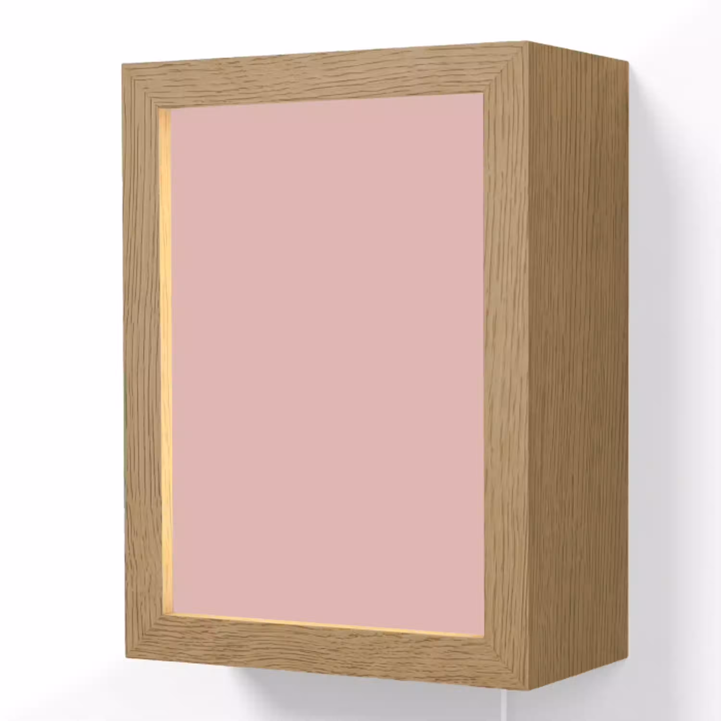 Soft - Blush - Roze Light Box met kabel (Wandlamp) klein 929 -3d