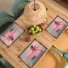 Doorkijk - Strand - Palmboom - Tropisch Placemat vinyl groot -zzsfeer5_Kitchenyeah-website