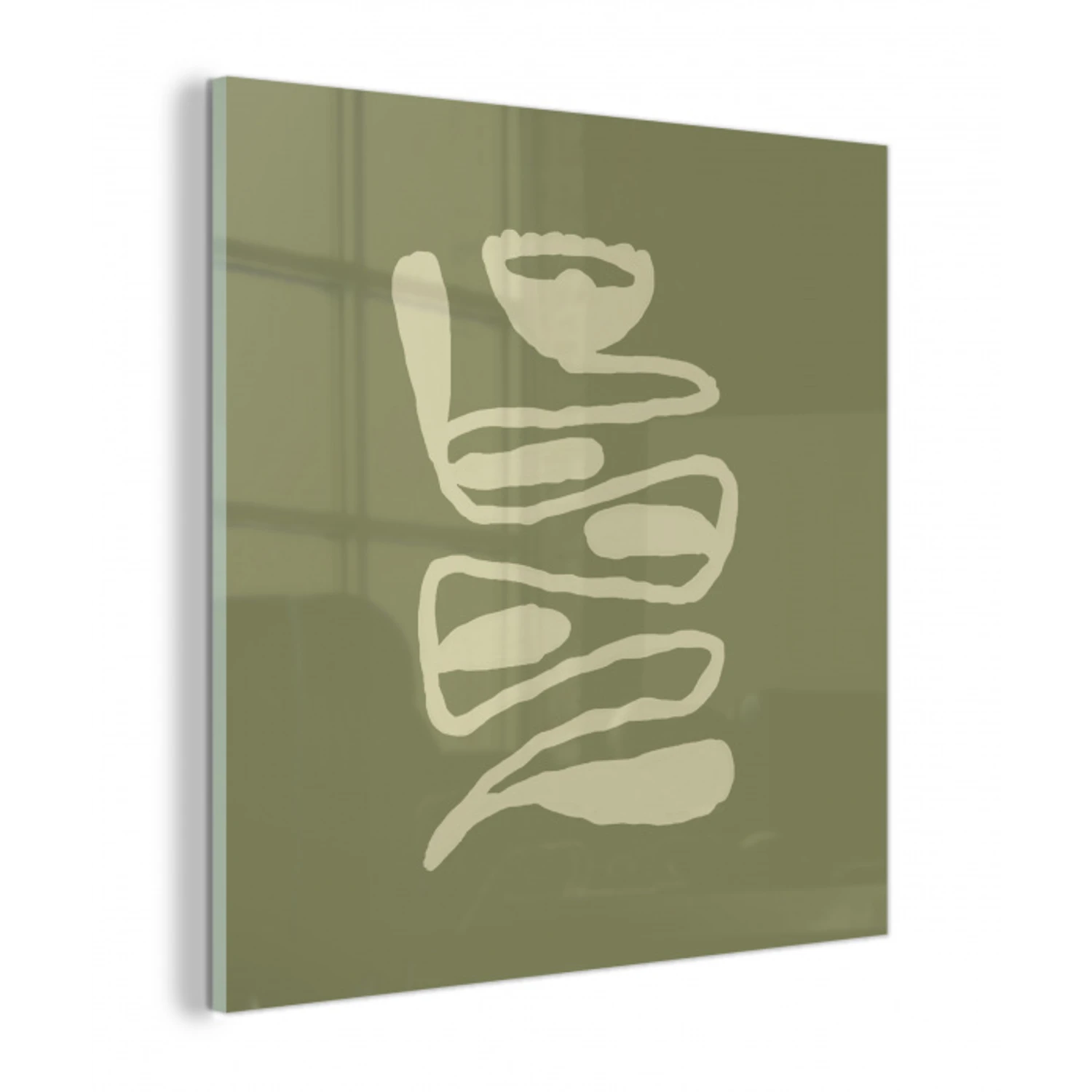 Groen - Abstracte kunst - Modern plexiglas 5mm klein -z3d