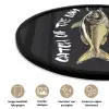 Vis - Zwart - Goud - Tekst Fotolijst rond zonder passe partout klein -closeup_NL