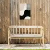 Abstract - Japandi - Beige - Modern Tuinposter op houten frame 2 cm dik klein -sfeer4