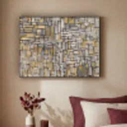 Mondriaan - Kunst - Oude meesters - Tableau I Textielframe zwart klein -sfeer1