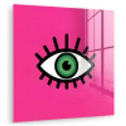Minimalistisch - Oog - Roze plexiglas 5mm klein -zzzproduct_nieuw