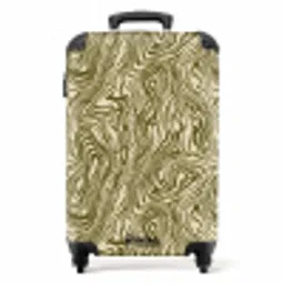 Abstract - Marmer - Groen NBS - Handbagage koffer - Volwassenen Unisex middel -productfoto_recht