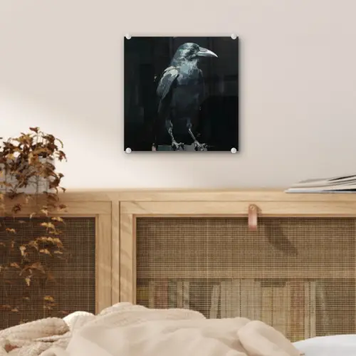 Raaf - Vogels - Zwart plexiglas 5mm klein -sfeer4