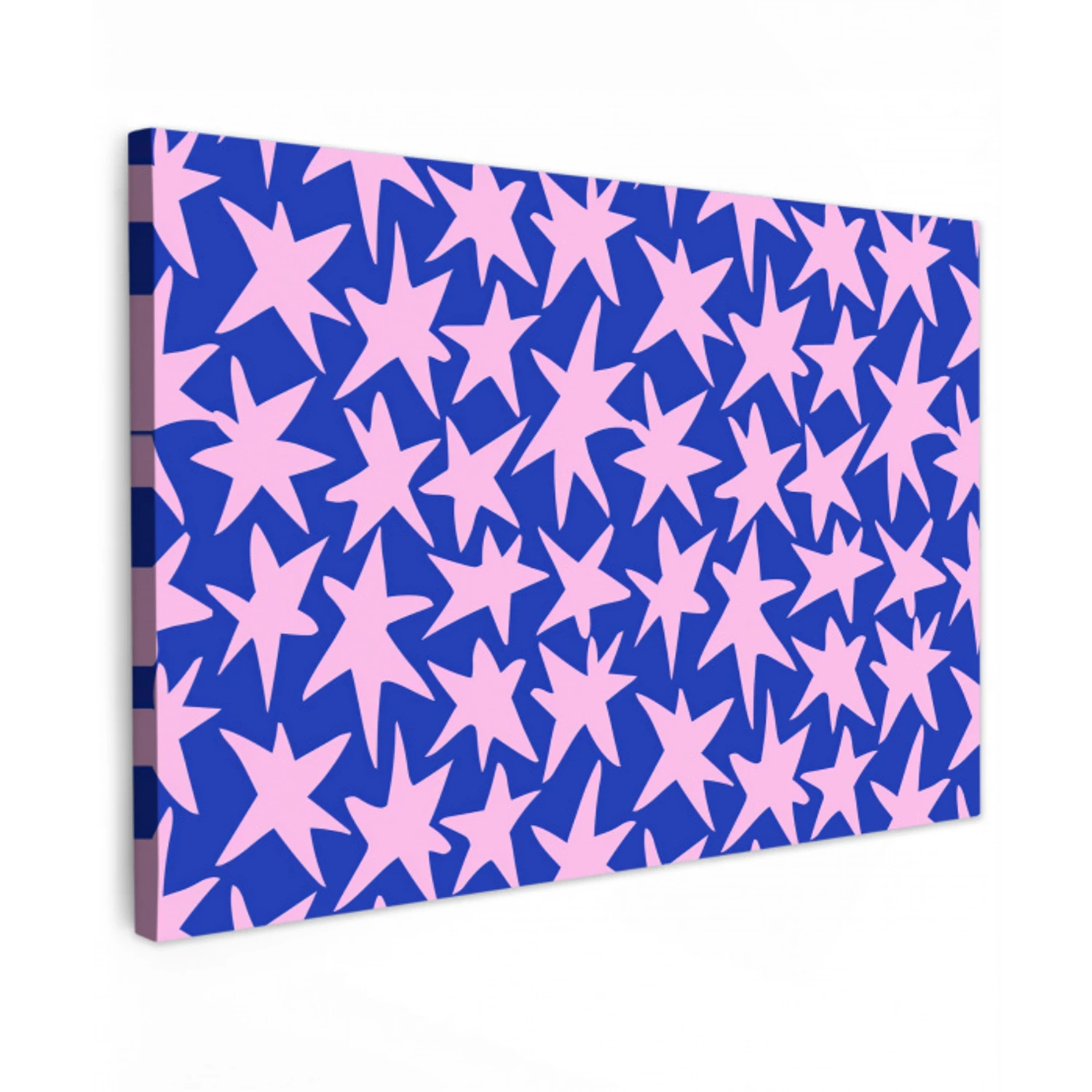Modern - Sterren - Blauw Tuinposter op houten frame 2 cm dik klein 845 -3d
