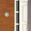 Effen lichtgrijs - Traditioneel Naambord Rond klein -sfeer3-rond-XS