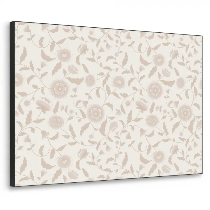 Sierlijk - Bloemen - Beige Textielframe - compleet frame klein 947 -3d