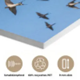 Zwaluwen - Vliegen - Blauw PET vilt klein -closeup_DE