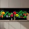Groente - Splash - Zwart keuken achterwand 2 middel zz_3dshopping