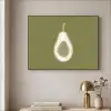 Avocado - Minimalistisch - Illustratie - Groen Textielframe zwart klein -sfeer2