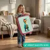 Stoere dino met grote ogen Kinderkoffer - Roze klein -sfeer2_NL