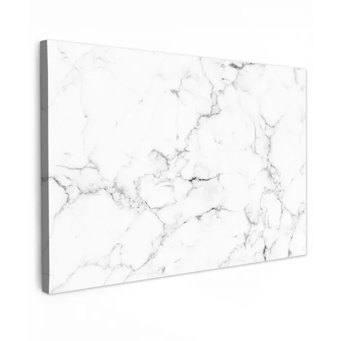 Marmer - Wit - Grijs - Luxe - Marmerlook - Structuur canvas 2cm klein -z3d