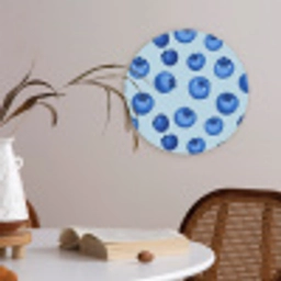 Bessen - Modern - Blauw Akoestische PET Vilt - Rond klein 838 -sfeer3