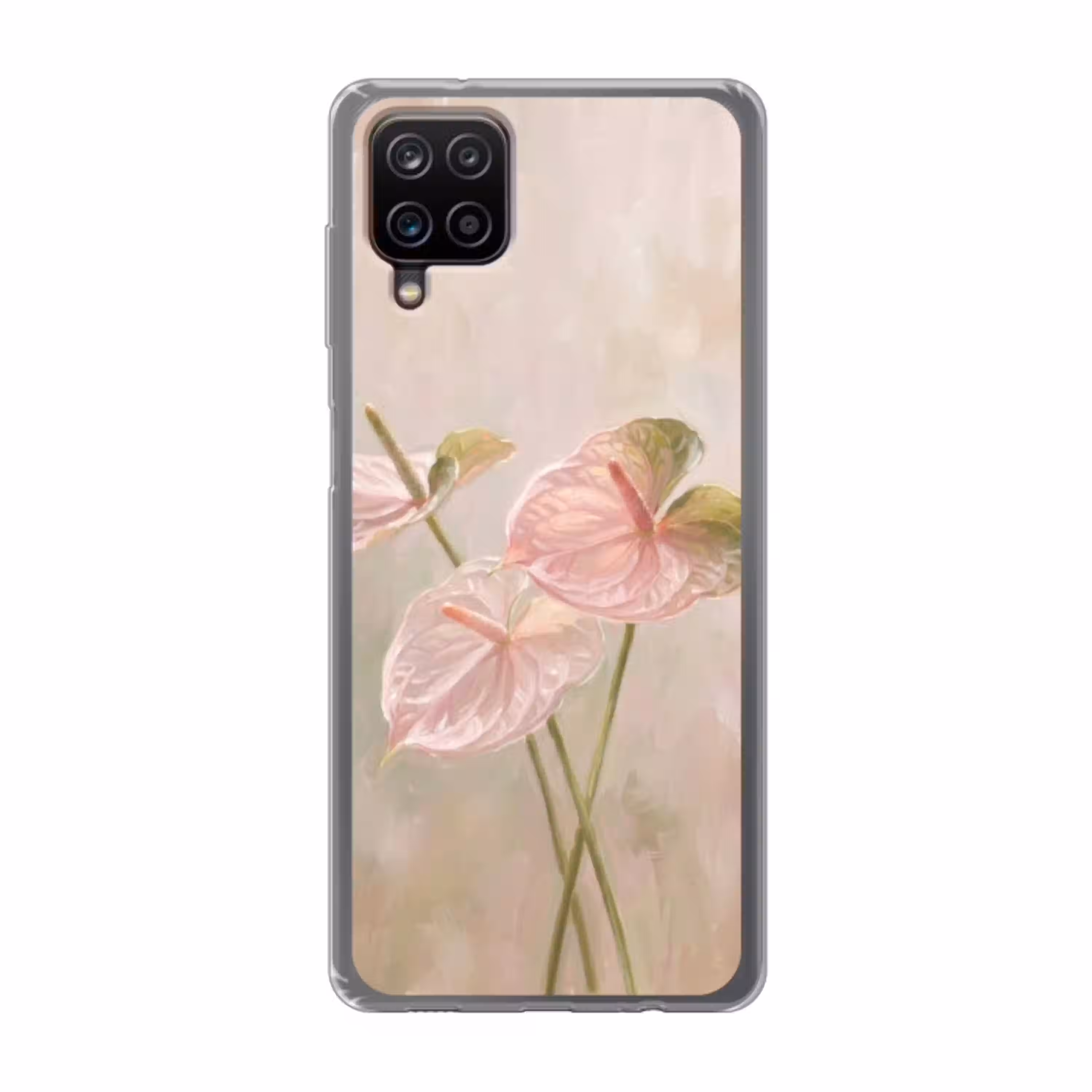 Bloemen - Pastel - Abstract - Natuur - Groen Telefoonhoesje Samsung Galaxy A12 klein -3d