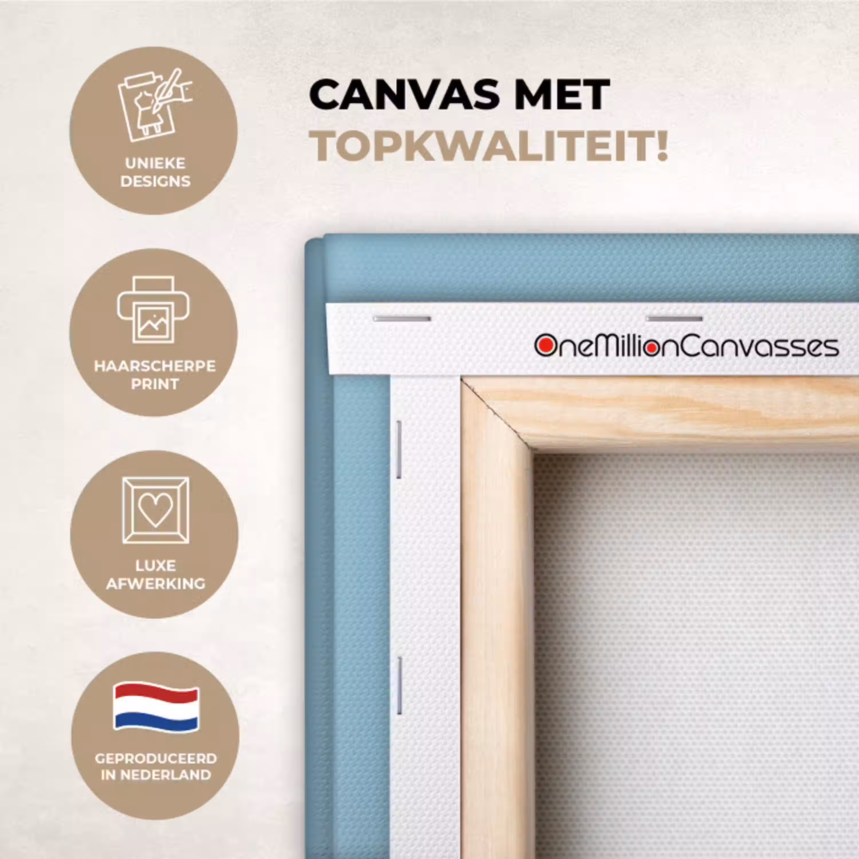 Bolletjes - Schepijs - Hoorntje - Blauw KitchenYeah - Keuken - Canvas klein -zcloseup